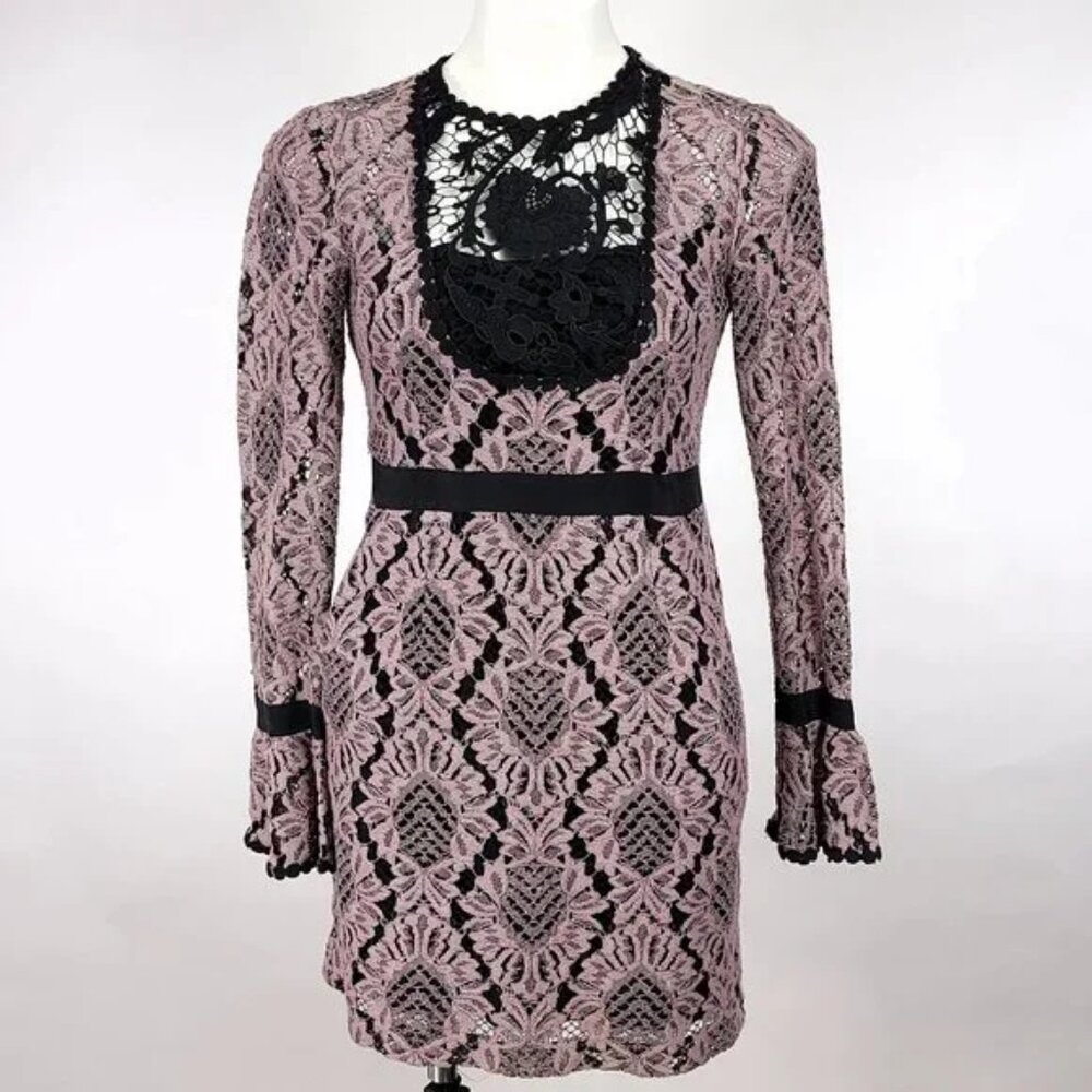 Nanette Lepore Lace Bell Sleeve Dress